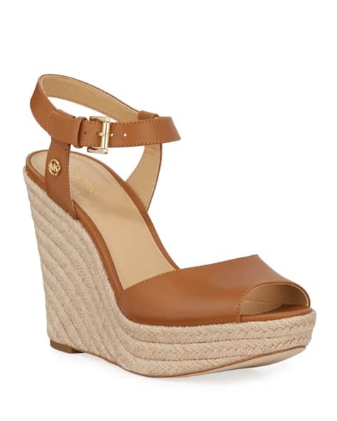 carlyn espadrille wedge sandal michael michael kors|michael kors leather wedge.